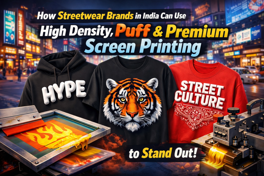 How Streetwear Brands in India Can Use High Density, Puff & Premium Screen Printing to Stand Out